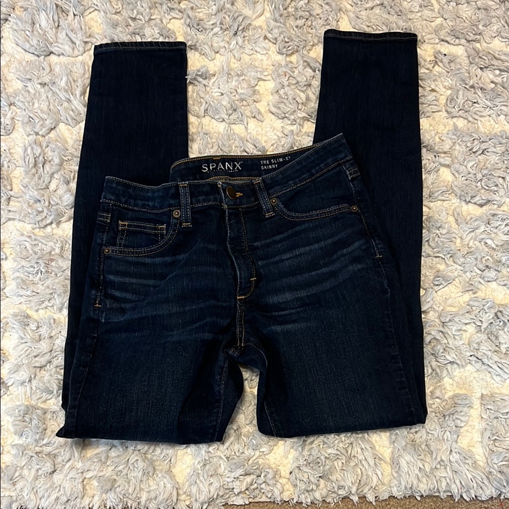 SPANX Women's Skinny Jeans in Dark Indigo - Picture 2 of 6